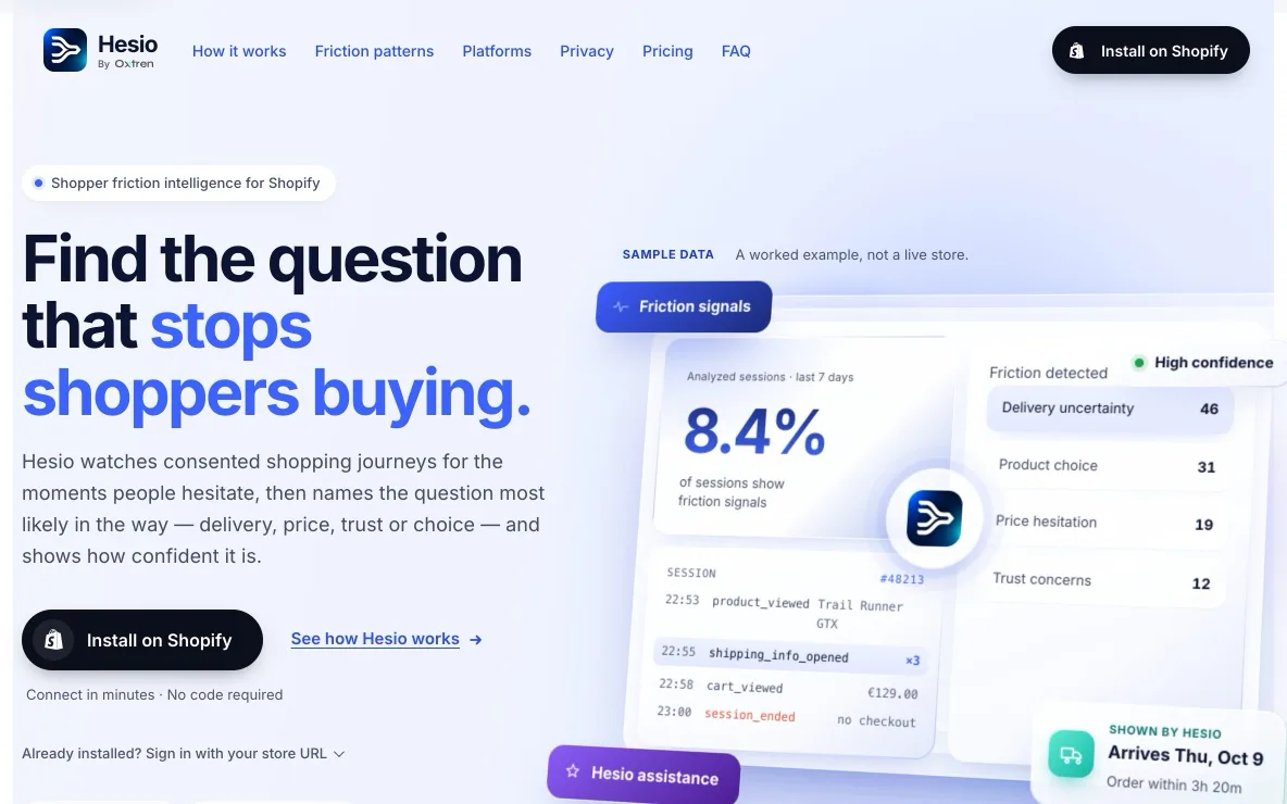 Hesio – home page